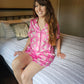 MK369 Horse Satin PJ Sets - Pink